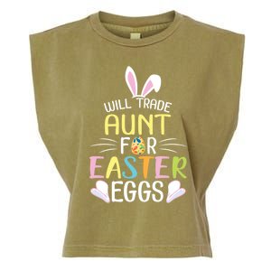 Bunny Will Trade Aunt For Easter Eggs Candy Happy To Me You Cool Gift Garment-Dyed Women's Muscle Tee