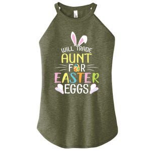 Bunny Will Trade Aunt For Easter Eggs Candy Happy To Me You Cool Gift Women's Perfect Tri Rocker Tank