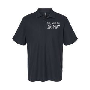 Bro What The Sigma? Funny Meme Softstyle Adult Sport Polo