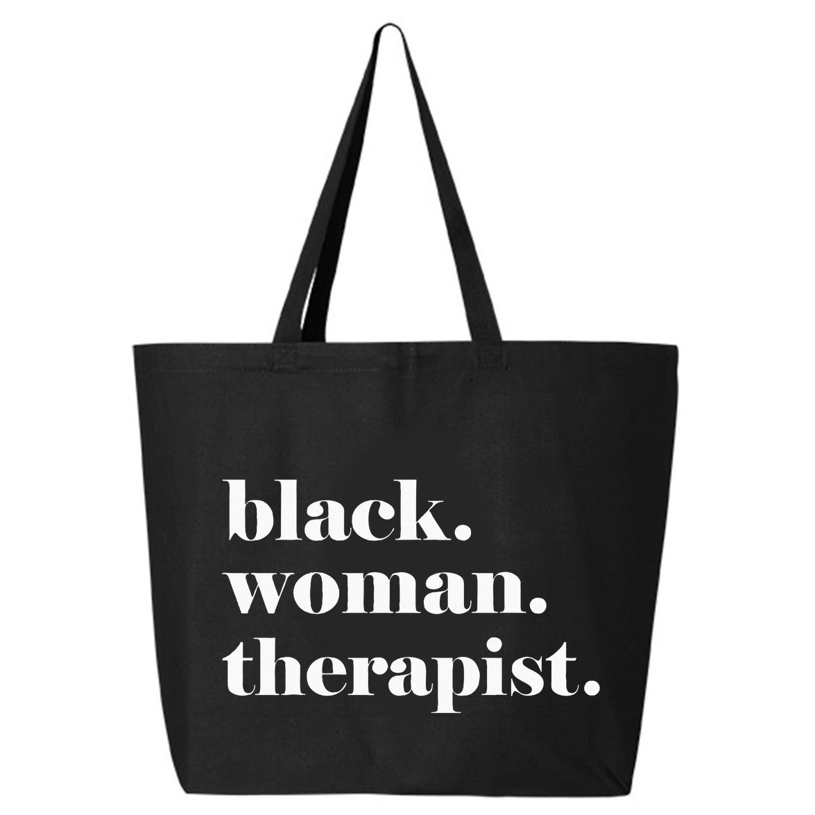 Black Woman Therapist Black Counselor Black Therapist 25L Jumbo Tote