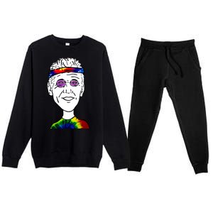 Bill Walton Tie Dye Premium Crewneck Sweatsuit Set