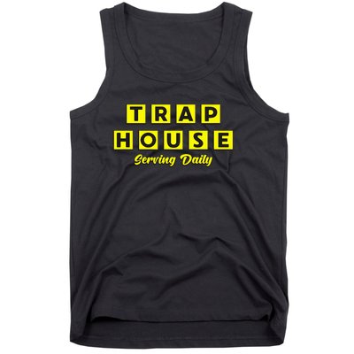 Black Waffle TrapHouse Serving Daily Tank Top