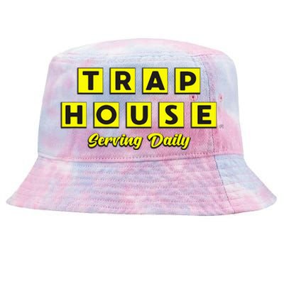 Black Waffle TrapHouse Serving Daily Tie-Dyed Bucket Hat