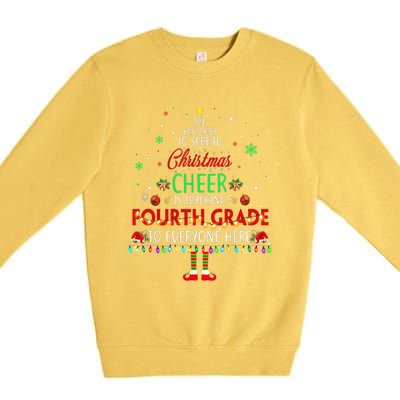 Best Way To Spread Christmas Cheer Is Teaching Fourth Grade Cute Gift Premium Crewneck Sweatshirt