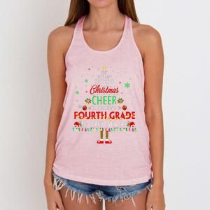 Best Way To Spread Christmas Cheer Is Teaching Fourth Grade Cute Gift Women's Knotted Racerback Tank