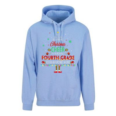 Best Way To Spread Christmas Cheer Is Teaching Fourth Grade Cute Gift Unisex Surf Hoodie