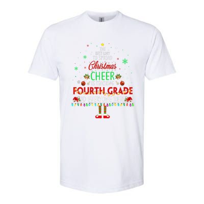 Best Way To Spread Christmas Cheer Is Teaching Fourth Grade Cute Gift Softstyle CVC T-Shirt