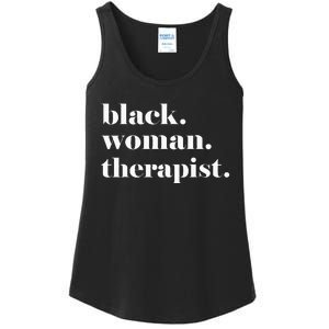 Black Woman Therapist Black Counselor Black Therapist Ladies Essential Tank