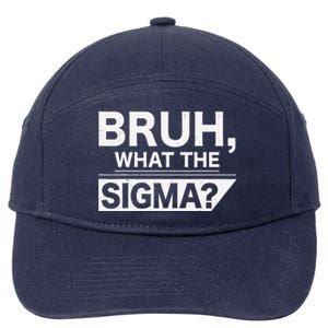 Bruh What The Sigma Meme Funny Sigma Male 7-Panel Snapback Hat