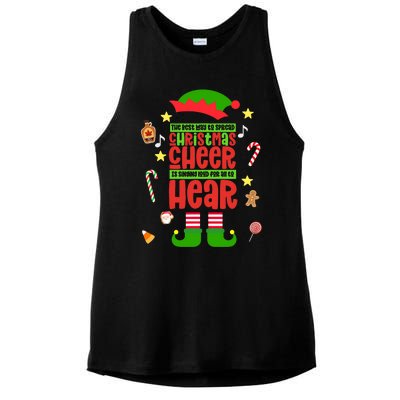 Best Way To Spread Christmas Cheer Elf Hat Shoes Candy Funny Ladies PosiCharge Tri-Blend Wicking Tank