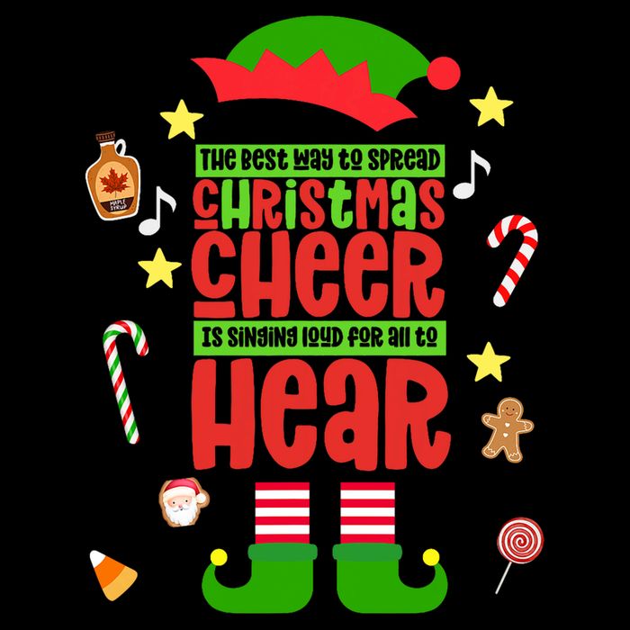 Best Way To Spread Christmas Cheer Elf Hat Shoes Candy Funny Sustainable Bucket Hat