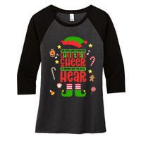 Best Way To Spread Christmas Cheer Elf Hat Shoes Candy Funny Women's Tri-Blend 3/4-Sleeve Raglan Shirt