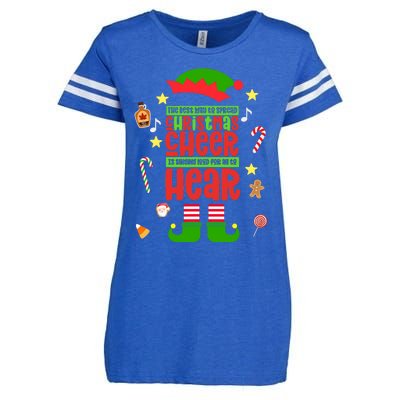 Best Way To Spread Christmas Cheer Elf Hat Shoes Candy Funny Enza Ladies Jersey Football T-Shirt