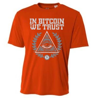 Bitcoin We Trust Funny Btc Crypto Cryptocurrency Cooling Performance Crew T-Shirt