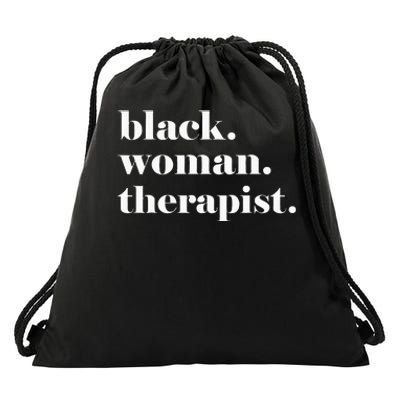 Black Woman Therapist Black Counselor Black Therapist Drawstring Bag