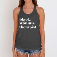 Black Woman Therapist Black Counselor Black Therapist Women's Knotted Racerback Tank