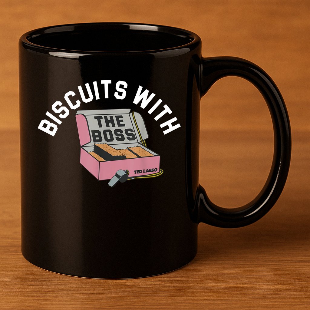Biscuits With The Boss 11oz C Handle Ceramic Mug