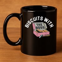 Biscuits With The Boss 11oz C Handle Ceramic Mug