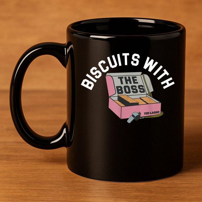Biscuits With The Boss 11oz C Handle Ceramic Mug