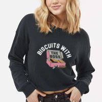 Biscuits With The Boss Cropped Pullover Crew