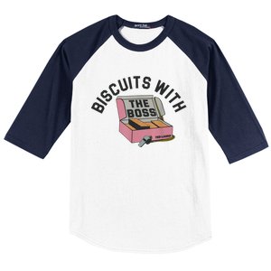 Biscuits With The Boss Baseball Sleeve Shirt