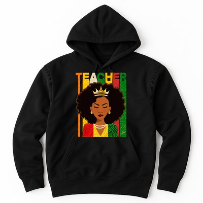 Black Woman Teacher African Black American History Hoodie