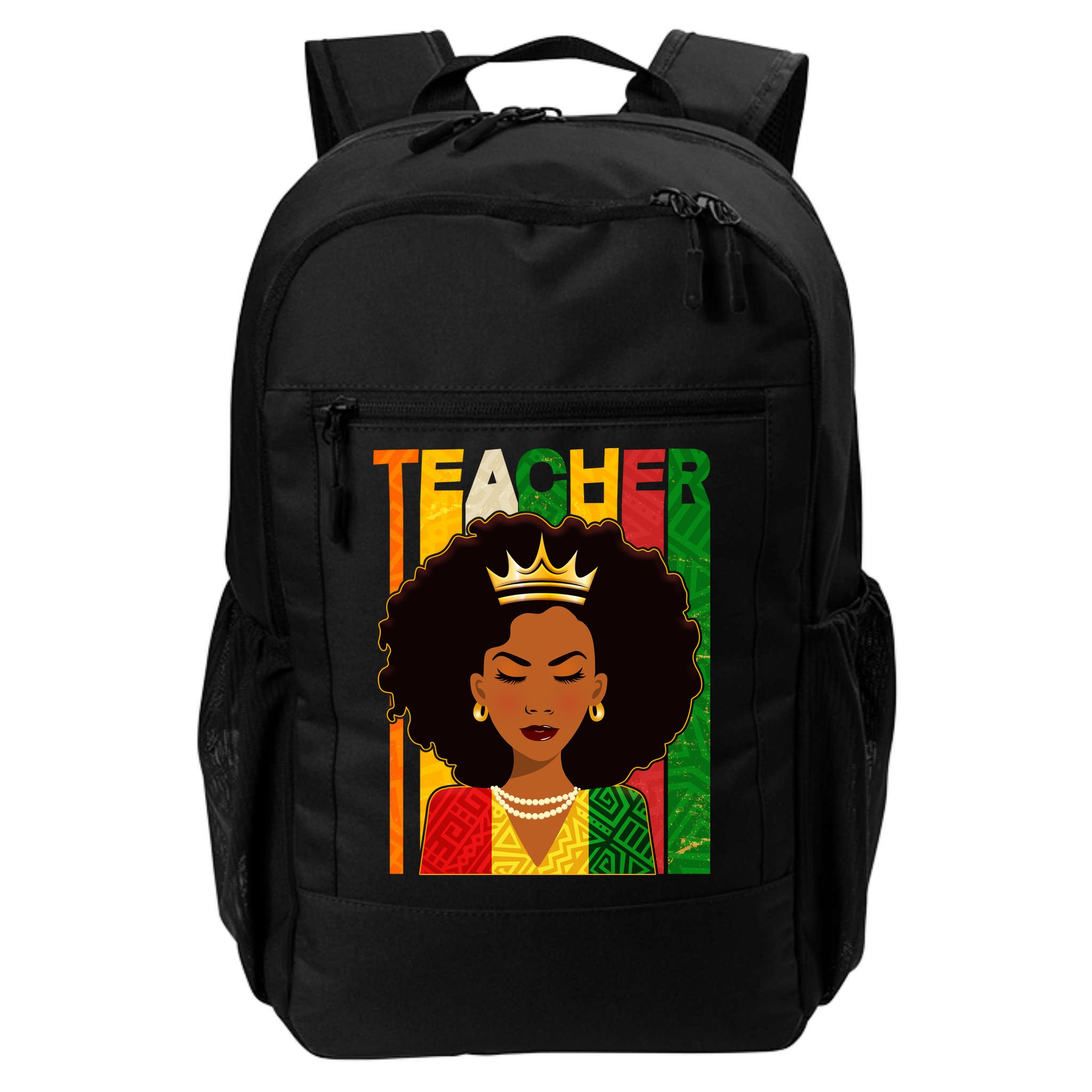 Black Woman Teacher African Black American History Backpack