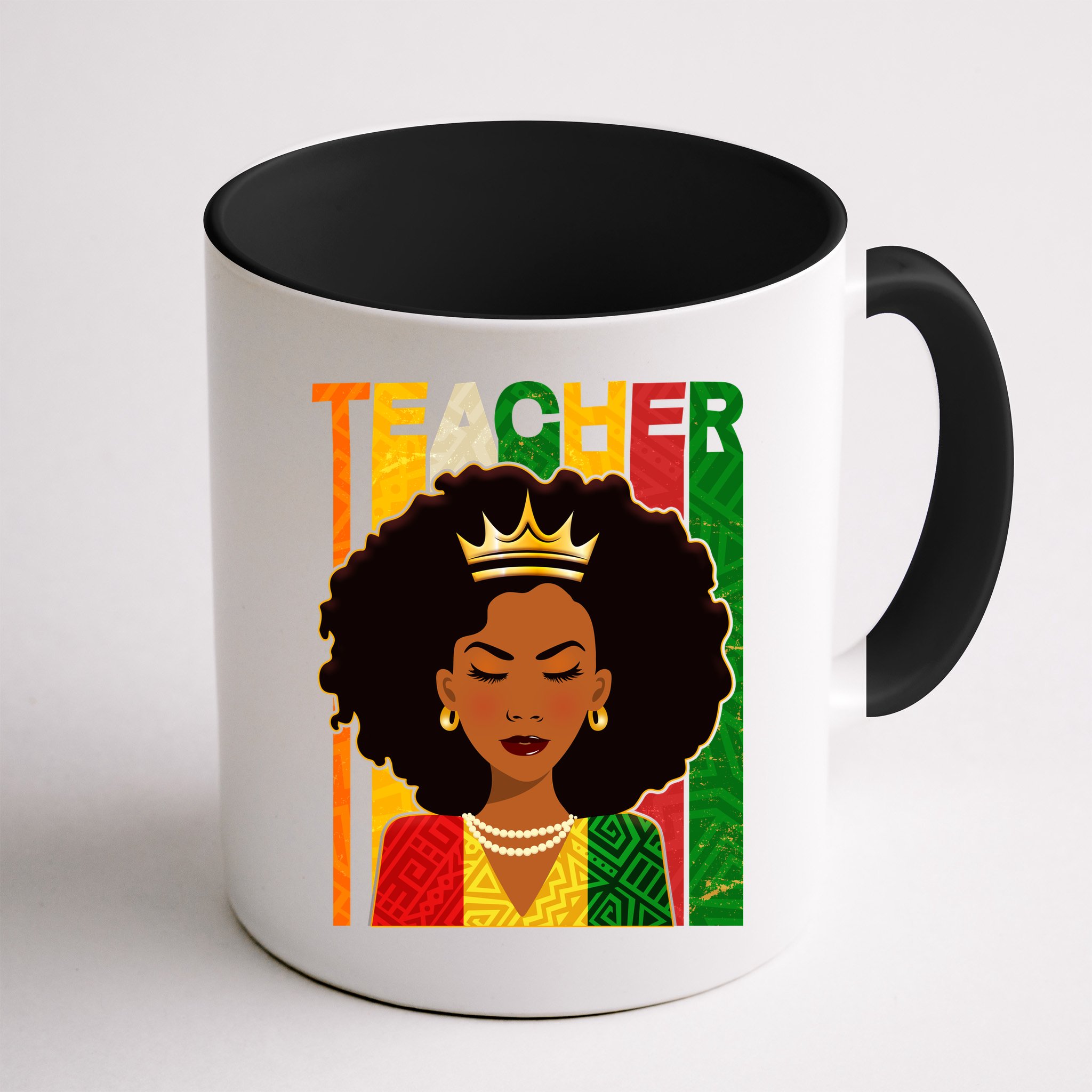 Black Woman Teacher African Black American History Mug