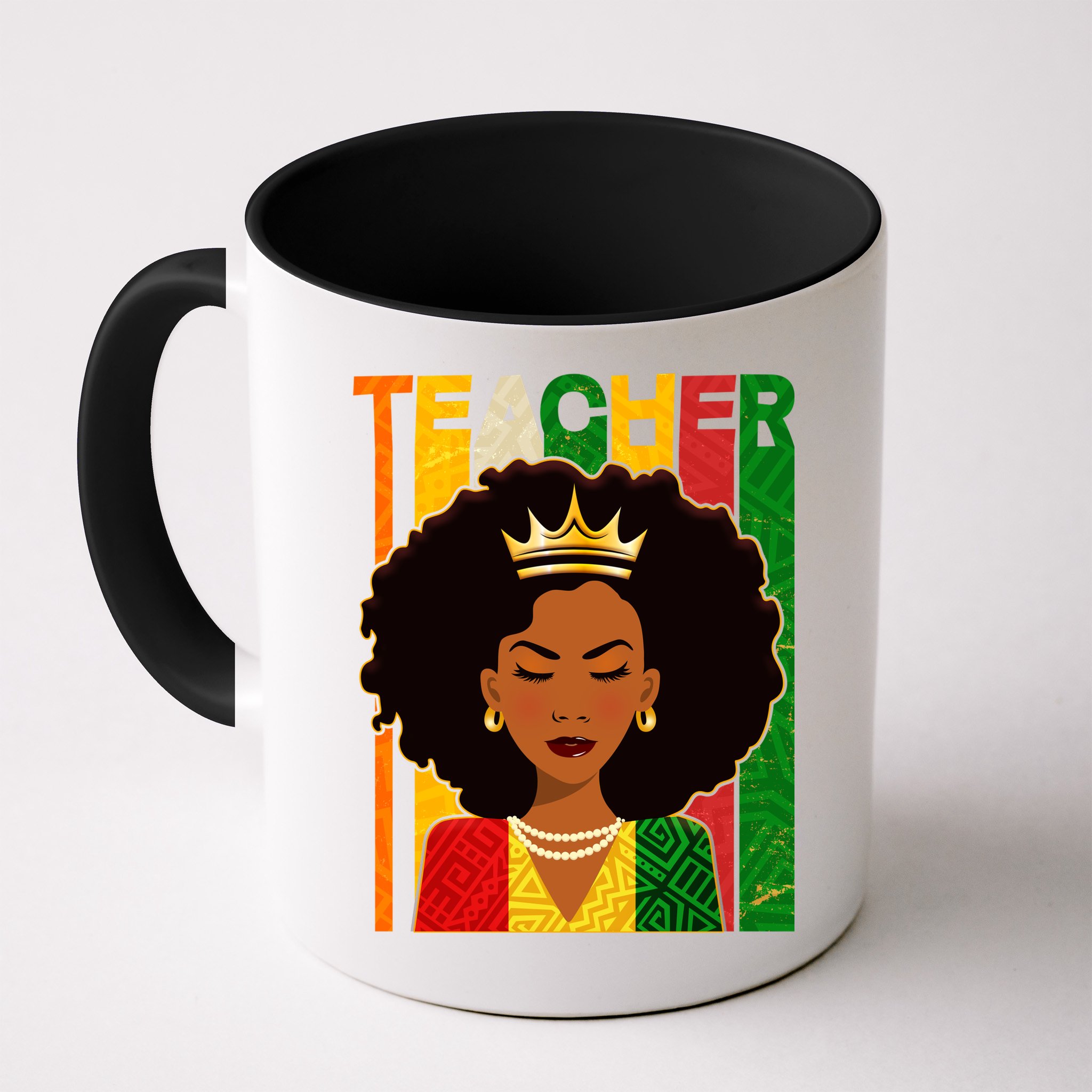 Black Woman Teacher African Black American History Mug