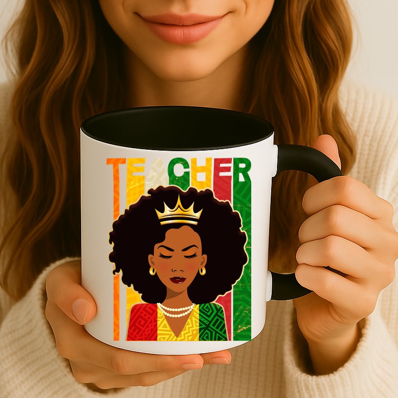 Black Woman Teacher African Black American History Mug