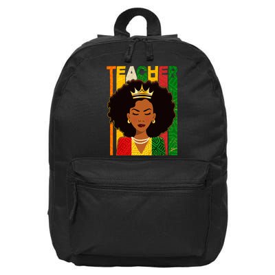 Black Woman Teacher African Black American History 16 in Basic Backpack