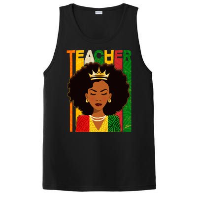 Black Woman Teacher African Black American History PosiCharge Competitor Tank