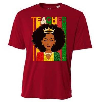 Black Woman Teacher African Black American History Cooling Performance Crew T-Shirt