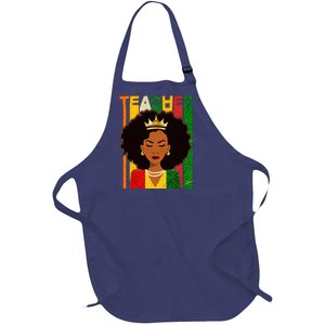 Black Woman Teacher African Black American History Full-Length Apron With Pockets