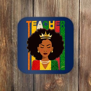 Black Woman Teacher African Black American History Coaster