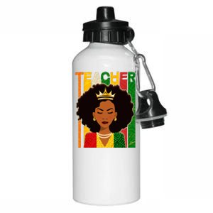 Black Woman Teacher African Black American History Aluminum Water Bottle