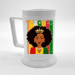 Black Woman Teacher African Black American History Beer Stein