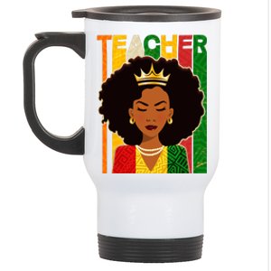 Black Woman Teacher African Black American History Stainless Steel Travel Mug