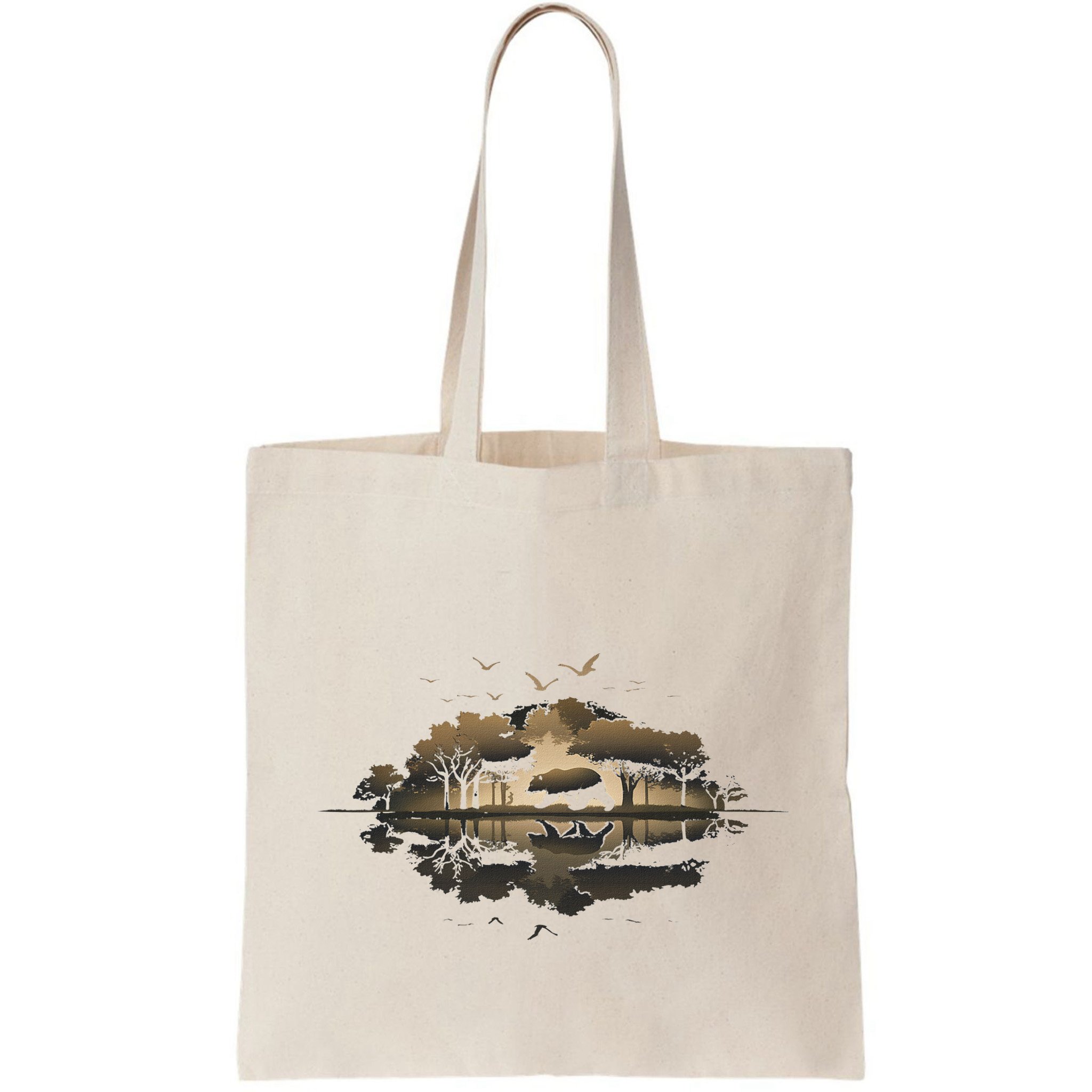 Bear Wildlife Trees Outdoors Nature Retro Forest Graphic Bag