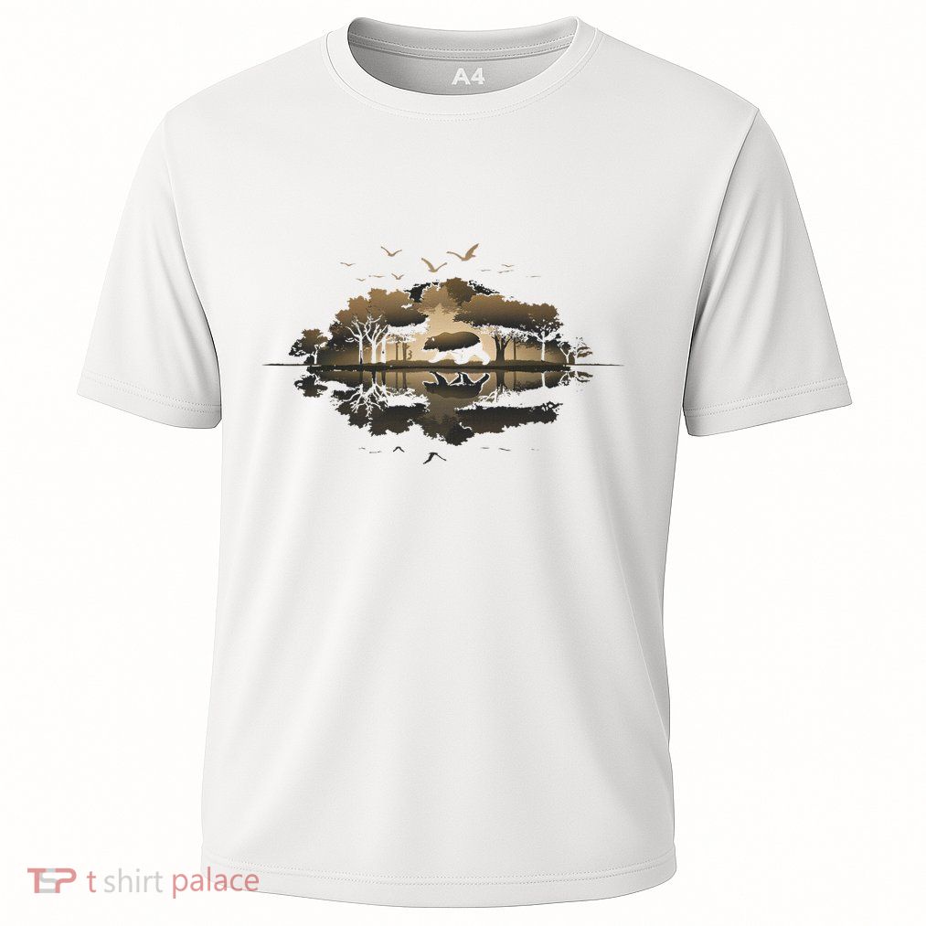 Bear Wildlife Trees Outdoors Nature Retro Forest Graphic Performance Shirt