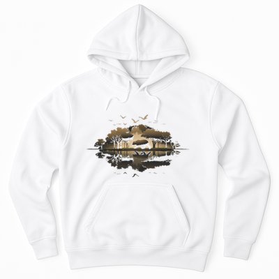 Bear Wildlife Trees Outdoors Nature Retro Forest Graphic Hoodie