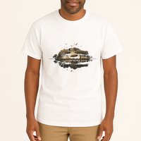 Bear Wildlife Trees Outdoors Nature Retro Forest Graphic Tall T-Shirt