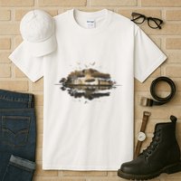 Bear Wildlife Trees Outdoors Nature Retro Forest Graphic Tall T-Shirt