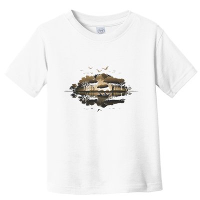 Bear Wildlife Trees Outdoors Nature Retro Forest Graphic Toddler T-Shirt