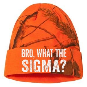 Bro What The Sigma Funny Meme Saying Sarcasm Quote Kati Licensed 12" Camo Beanie