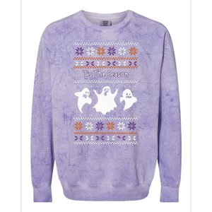 Bootiful Wishes Tis the Season Colorblast Crewneck Sweatshirt