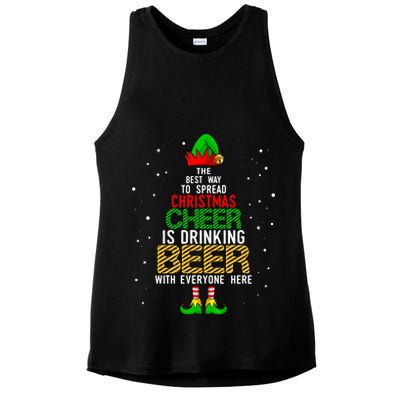 Best Way To Spread Christmas Cheer Ing Beer Funny Xmas Gift Ladies PosiCharge Tri-Blend Wicking Tank