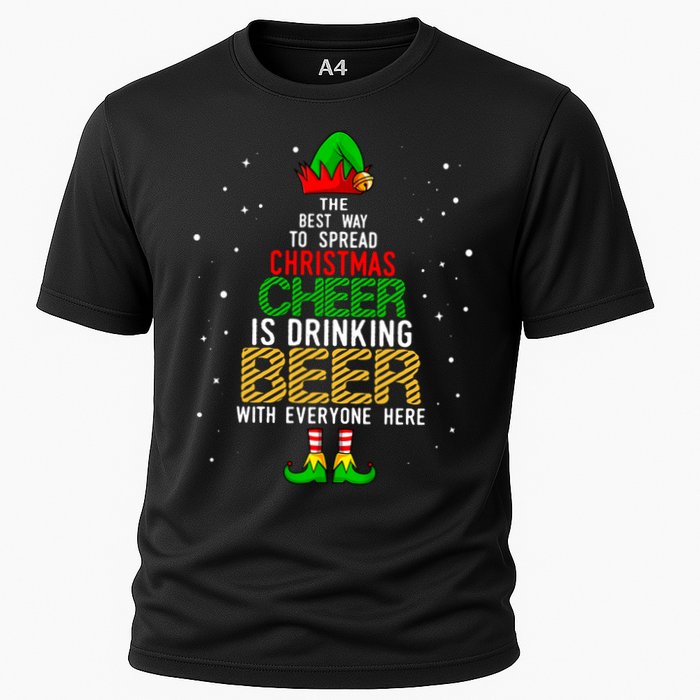 Best Way To Spread Christmas Cheer Ing Beer Funny Xmas Gift Cooling Performance Crew T-Shirt
