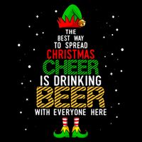 Best Way To Spread Christmas Cheer Ing Beer Funny Xmas Gift Cooling Performance Crew T-Shirt