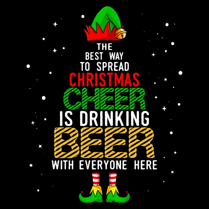 Best Way To Spread Christmas Cheer Ing Beer Funny Xmas Gift Cooling Performance Crew T-Shirt
